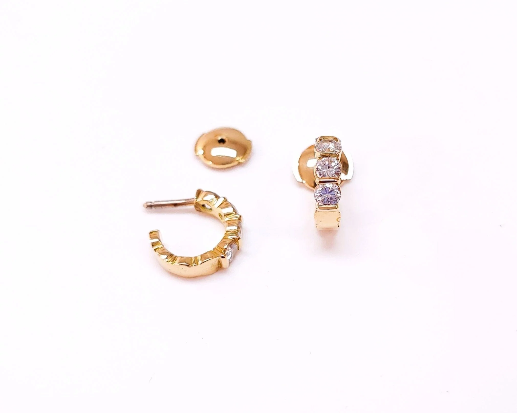 Diamond hoop earrings - Image 4