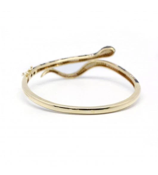 Snake Bracelet Black and White Diamonds - Image 5