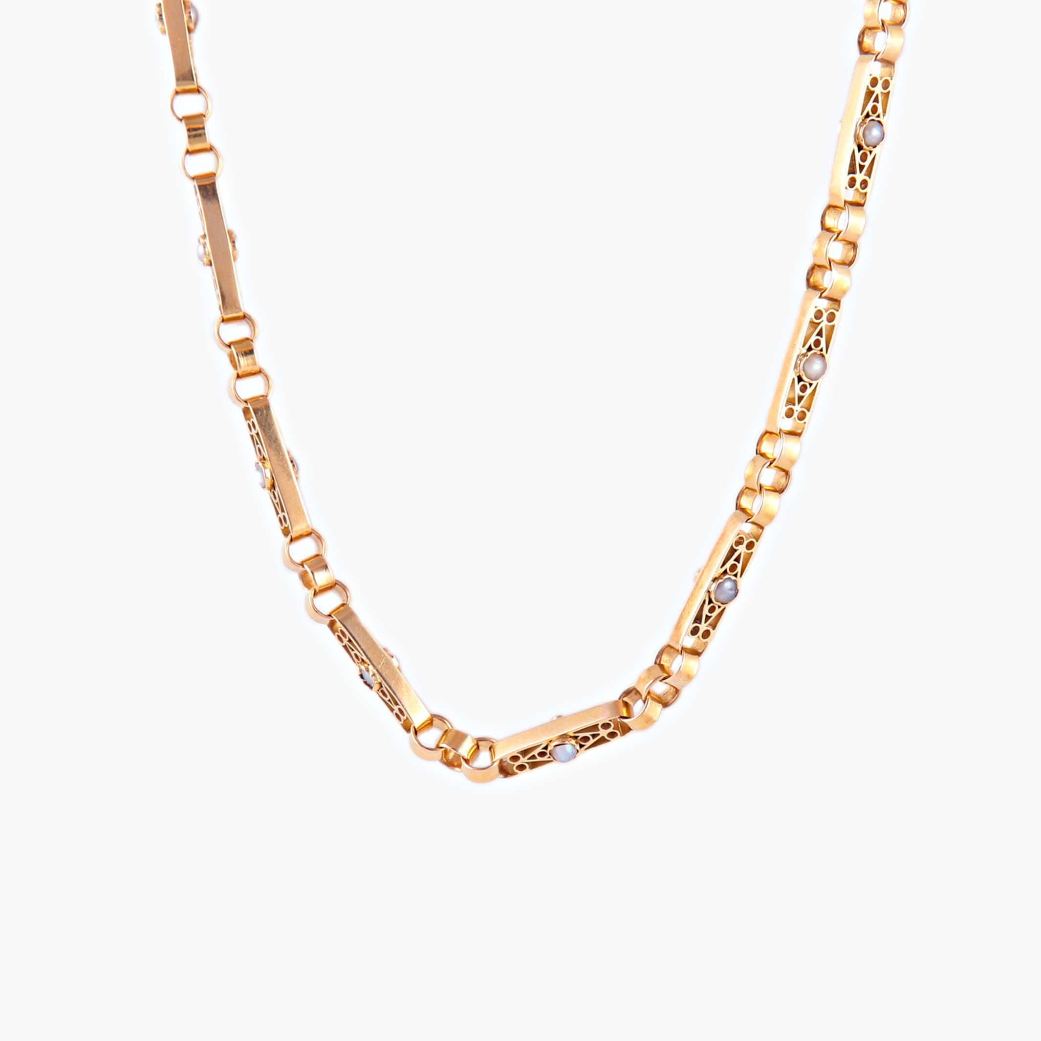 Necklace Rectangular Links Beads - Image 3