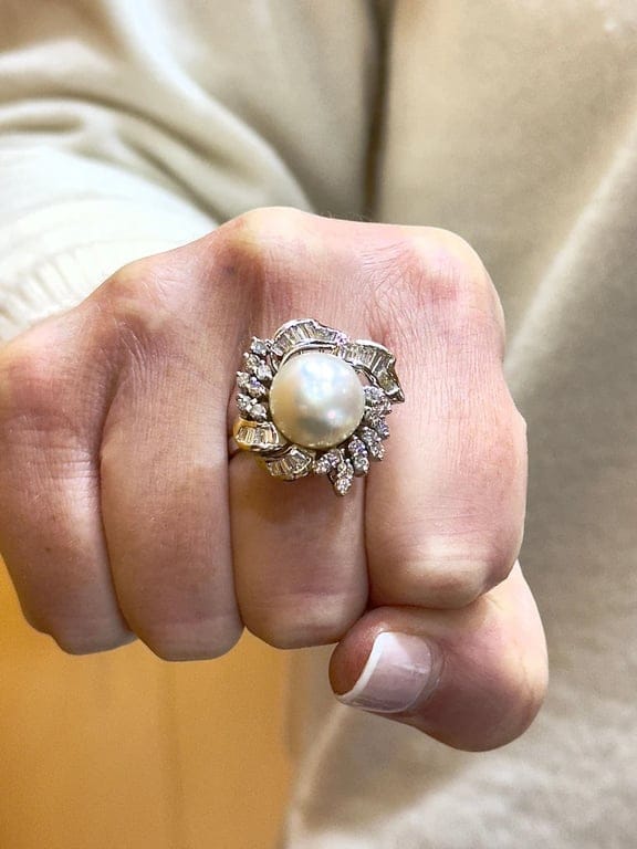 Diamond and pearl ring - Image 10
