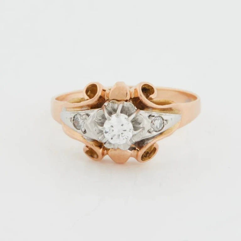 Two Gold Ring with Diamonds - Image 10
