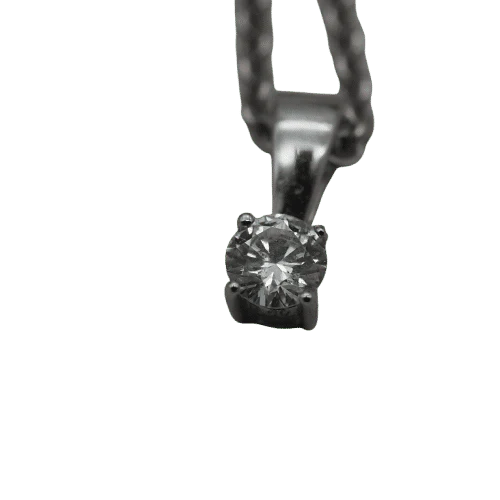 White gold diamond pendant