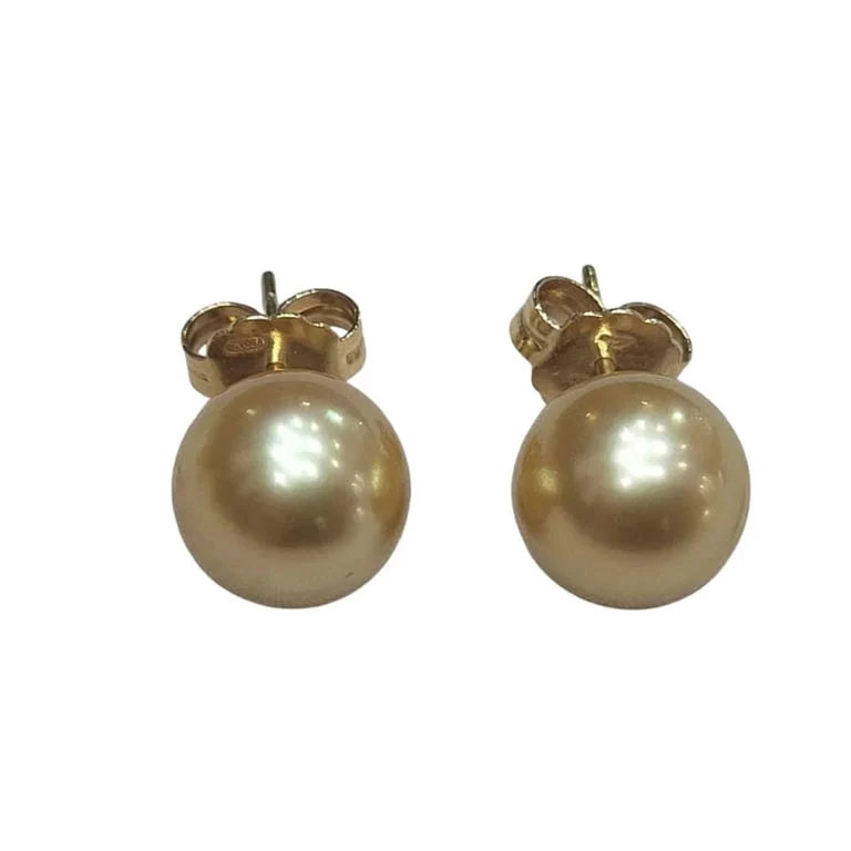Earrings - Australian gold pearls 10.5-11 mm