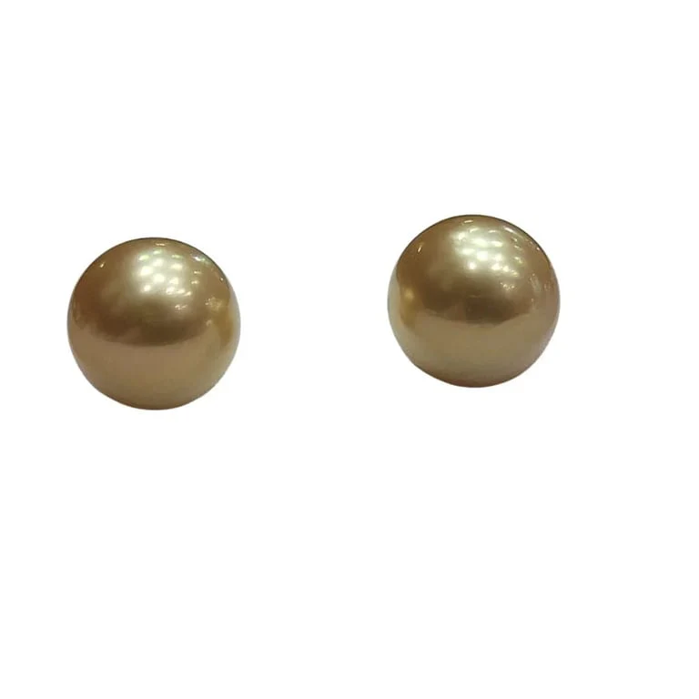Earrings - Australian gold pearls 10.5-11 mm - Image 6