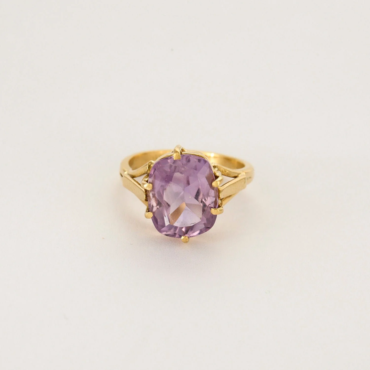 Yellow gold and amethyst ring - Image 2