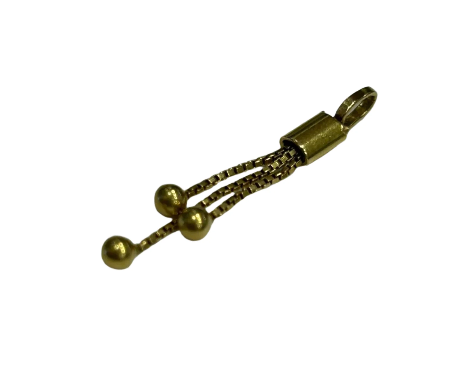 Yellow gold pendant 3 balls - Image 2