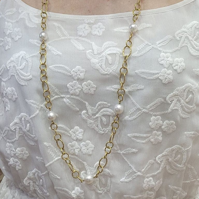 Link and pearl necklace - Image 2