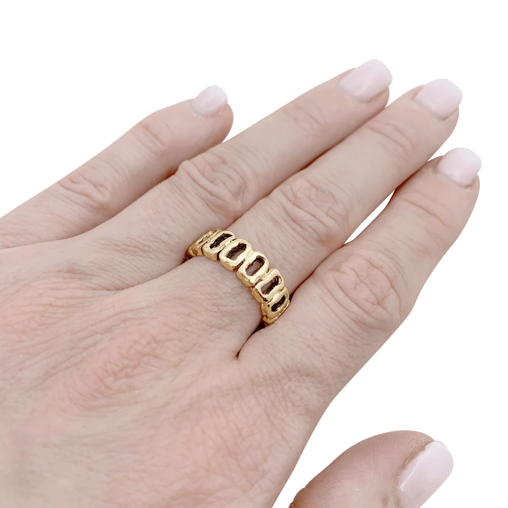 Vintage yellow gold ring. - Image 6