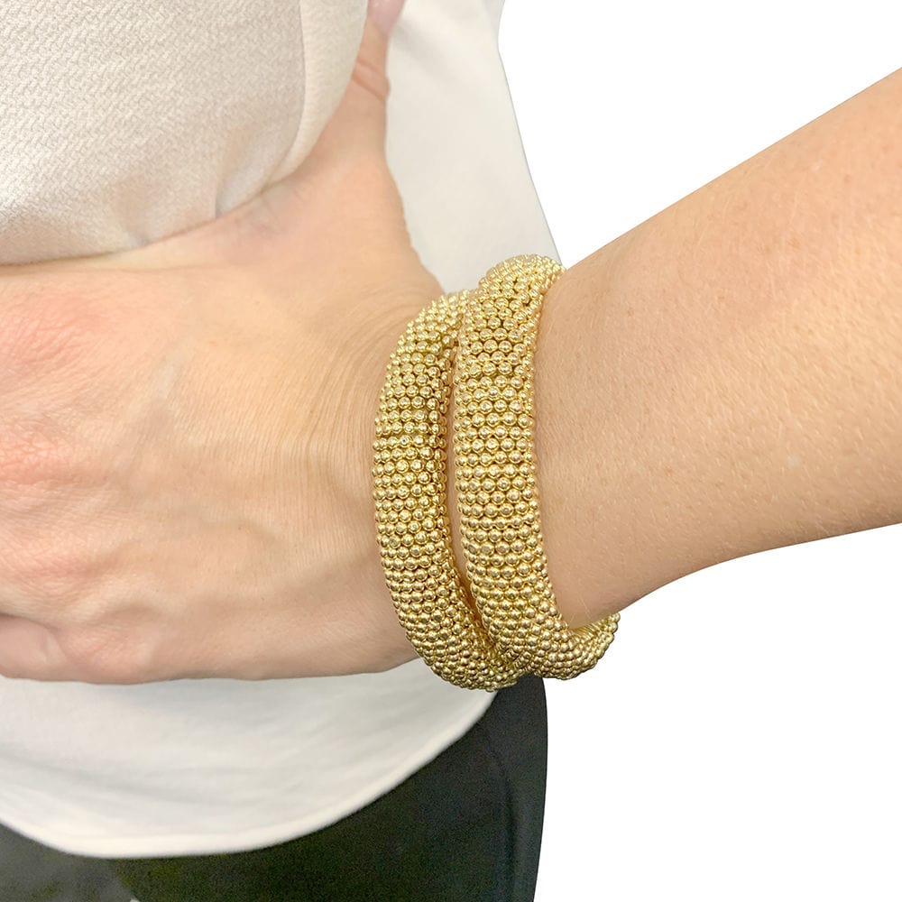 Two vintage convertible bracelets, yellow gold. - Image 2