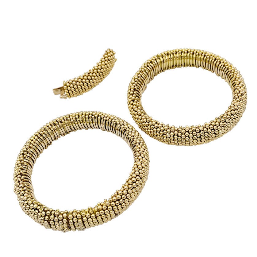 Two vintage convertible bracelets, yellow gold. - Image 6