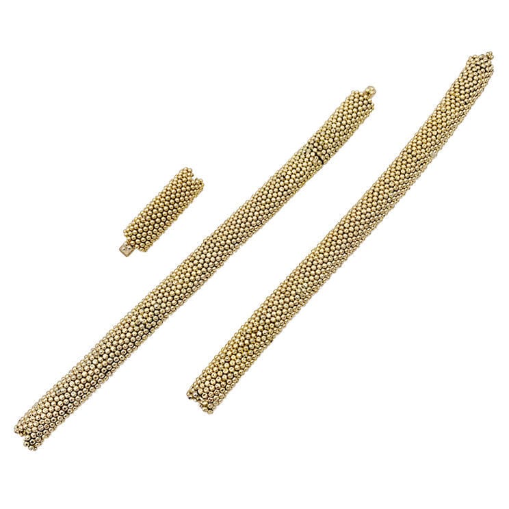 Two vintage convertible bracelets, yellow gold. - Image 7