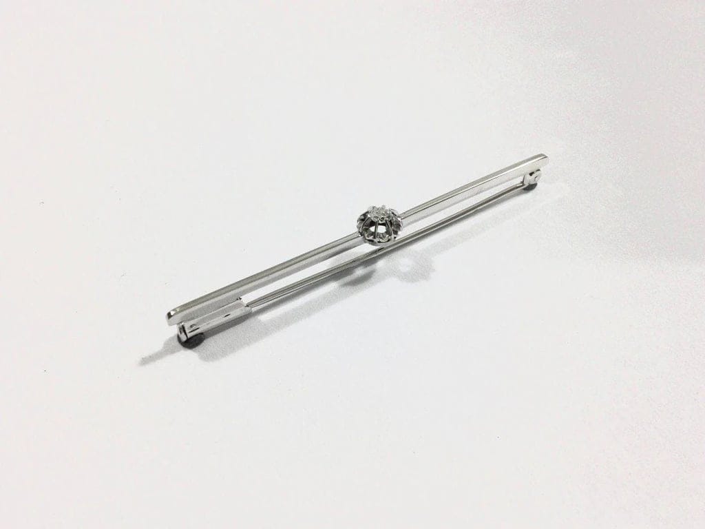 White Gold Diamond Brooch - Image 5