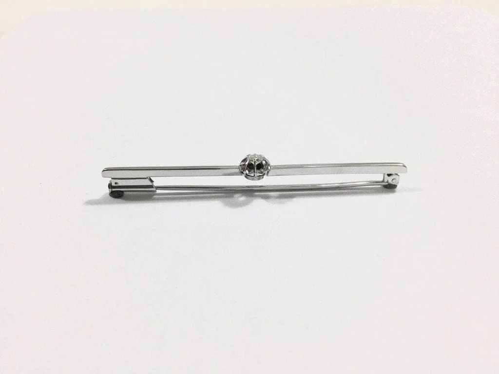 White Gold Diamond Brooch - Image 6