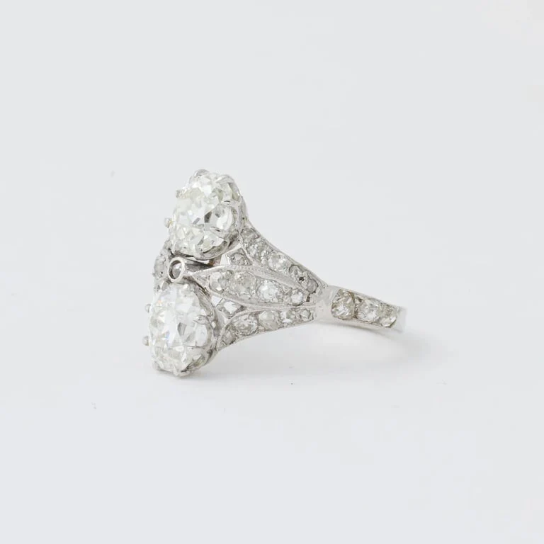 Ring Art Deco Diamonds platinum - Image 6