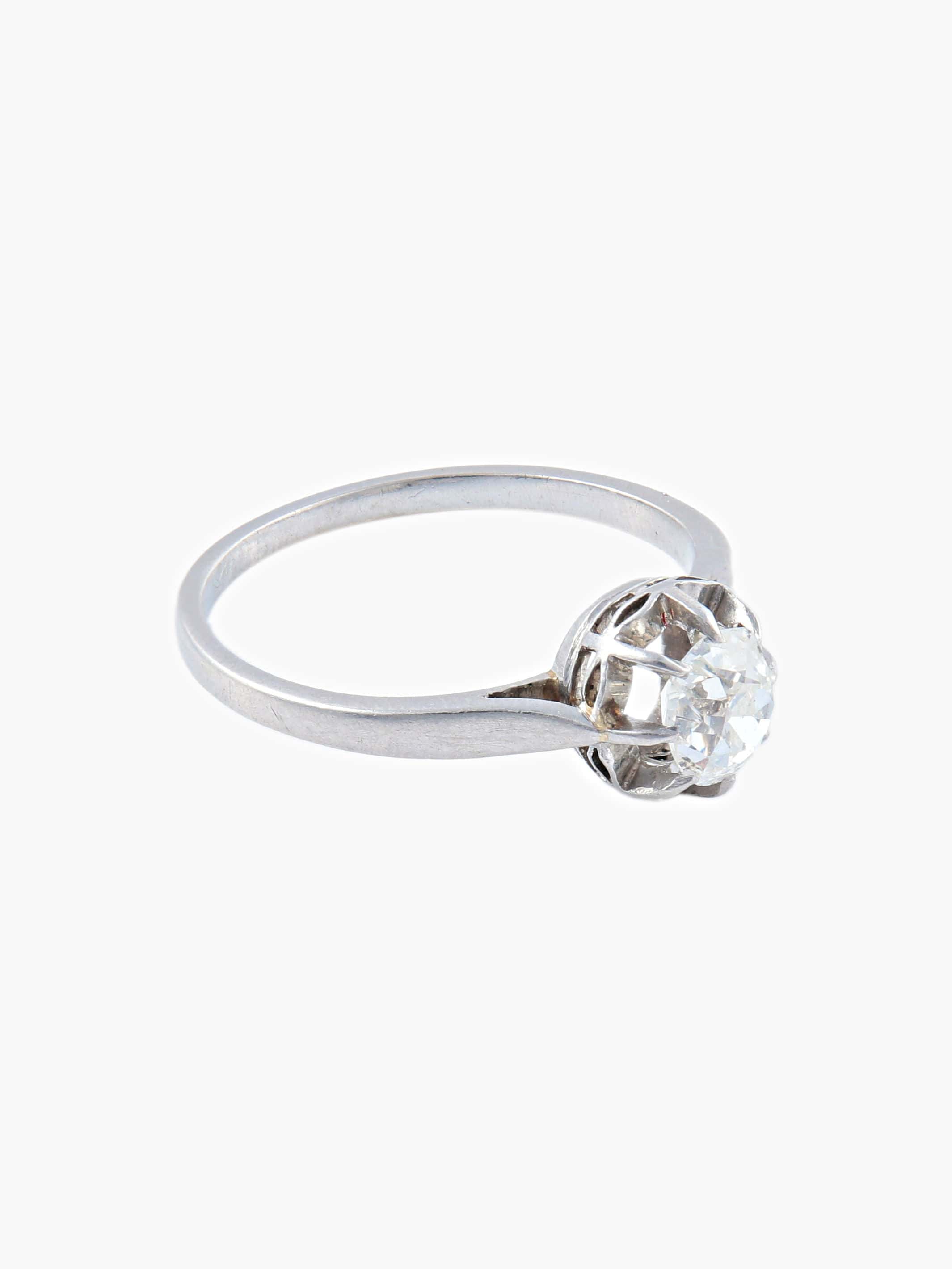 RETRO SOLITAIRE DIAMOND WHITE GOLD RING - Image 3