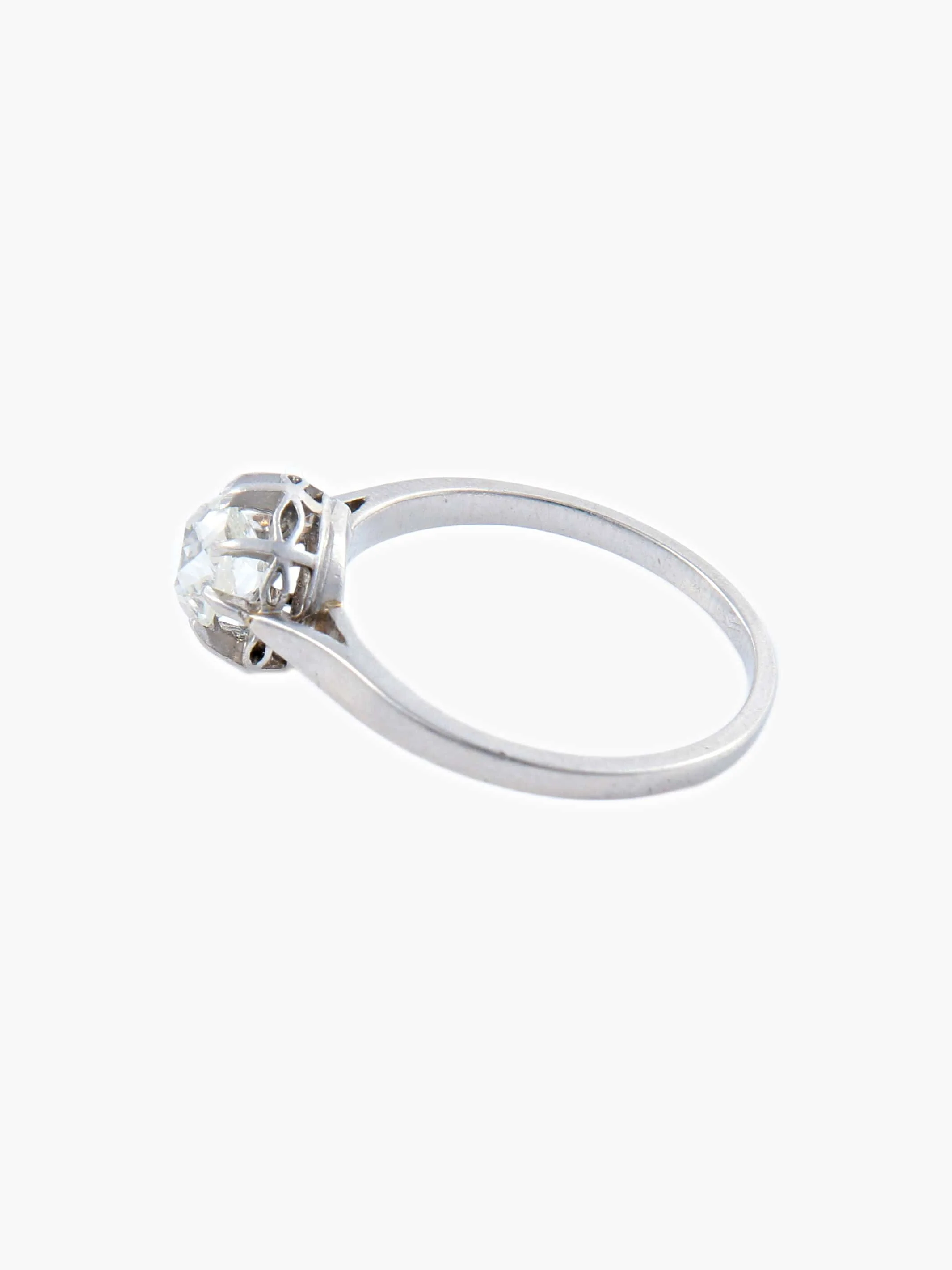 RETRO SOLITAIRE DIAMOND WHITE GOLD RING - Image 5