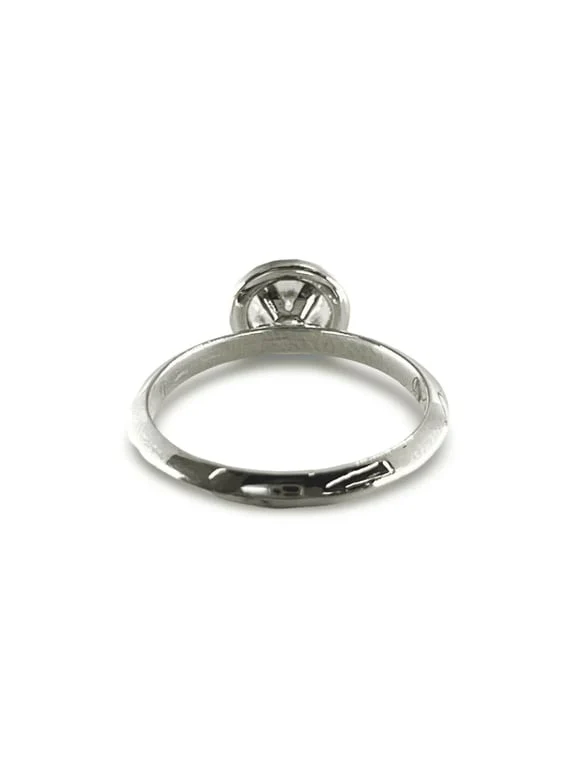 Solitaire ring in white gold and diamonds 0.59 ct - Image 5
