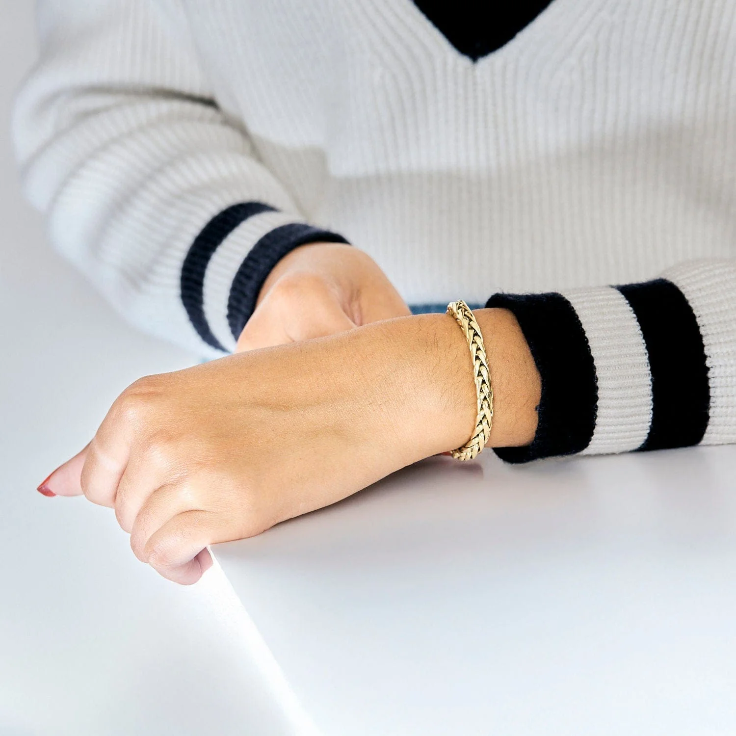 Yellow gold and sapphire bracelet - Image 5