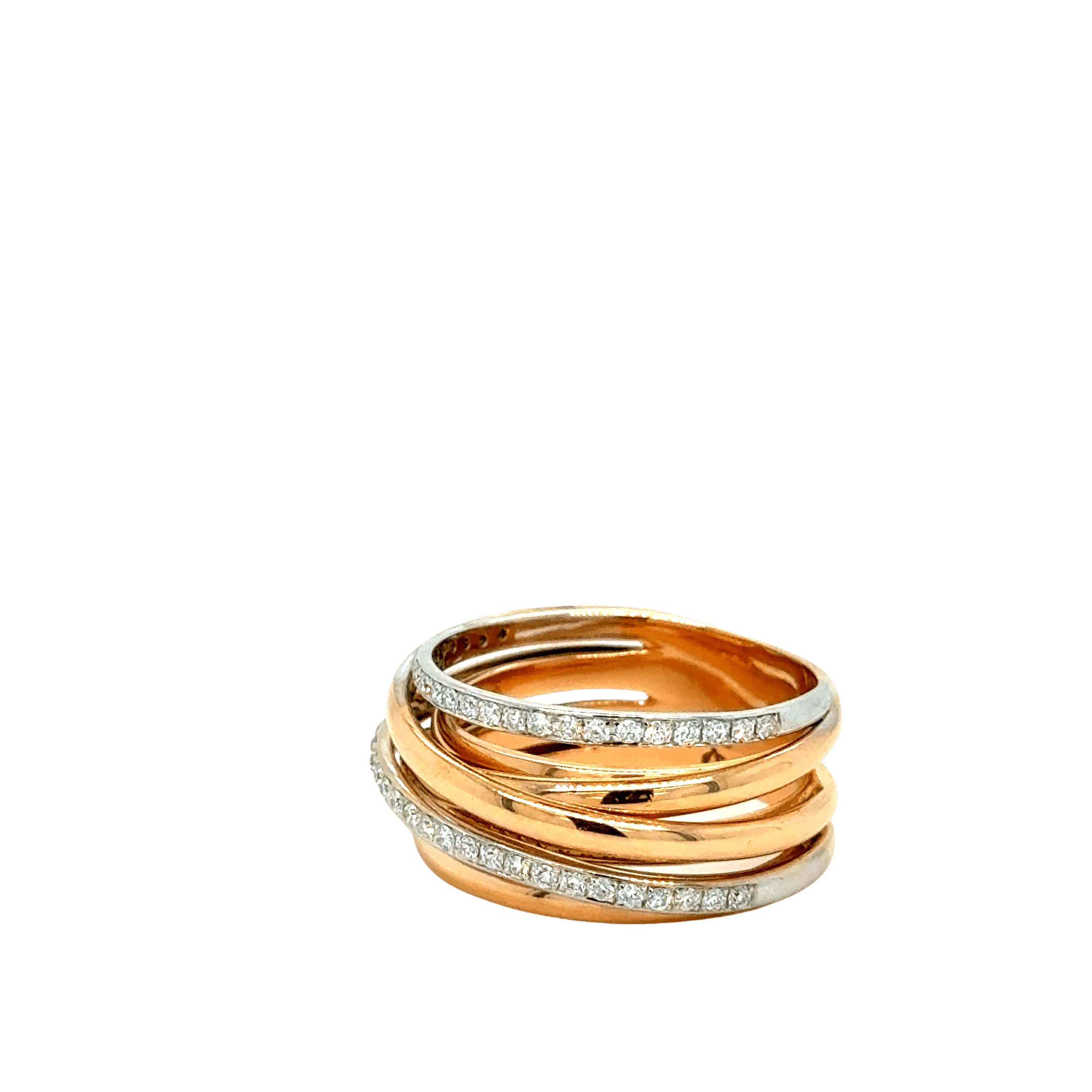 Rose gold and diamond ring - Image 3