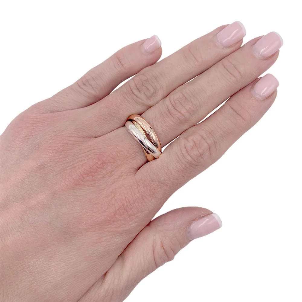 Ring Cartier, Trinity", three golds. - Image 2