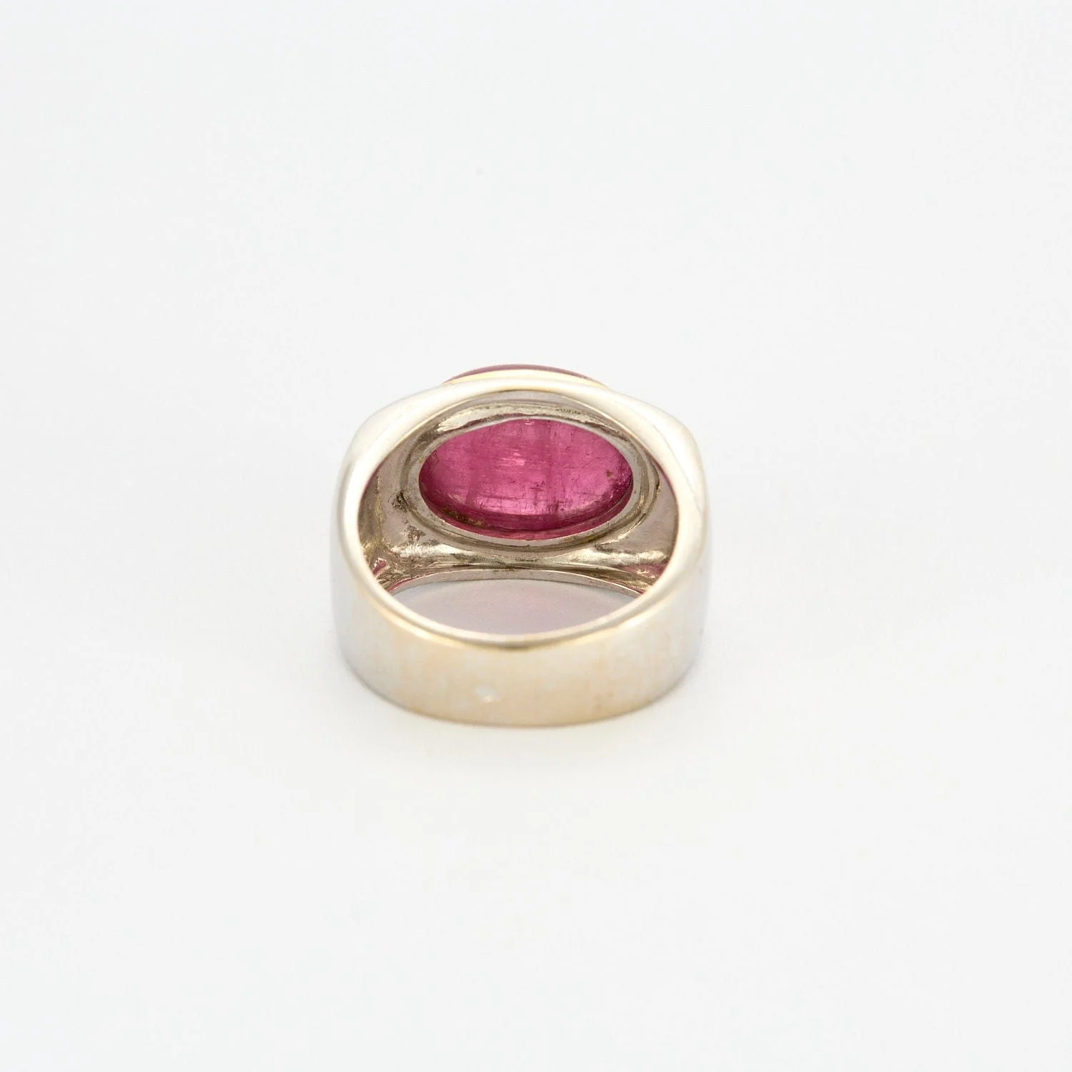Yellow and white gold ring with pink tourmaline - Image 6