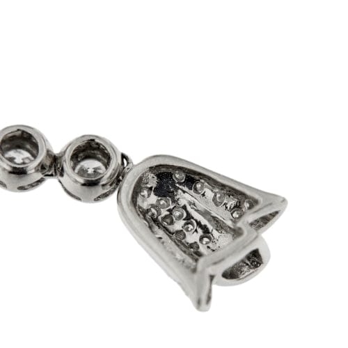 White gold dangling earrings with diamonds  - Image 6