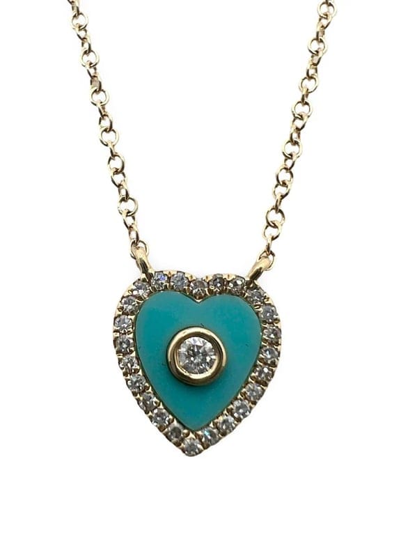 Yellow gold and diamond necklace