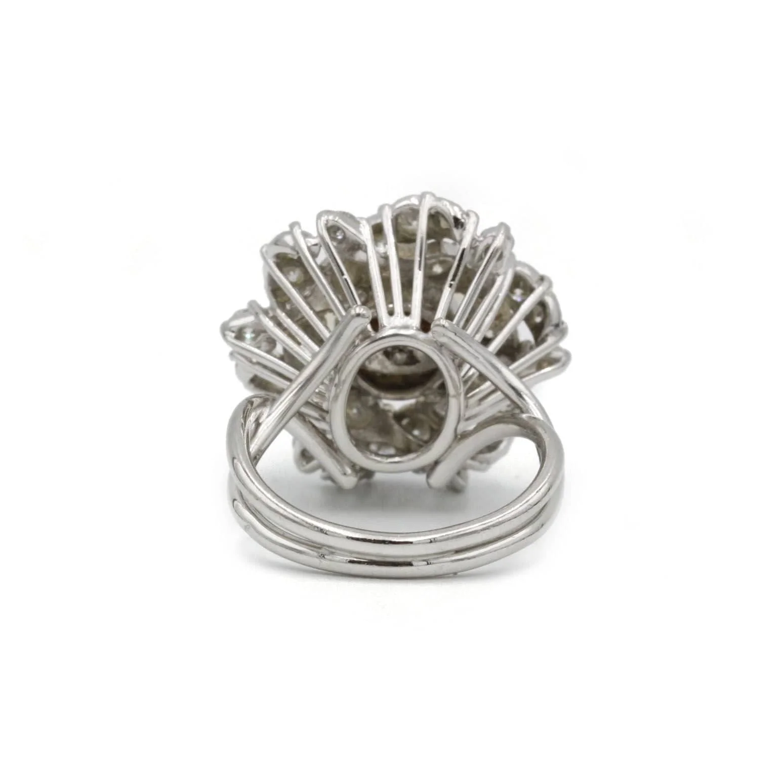 Ring platinum diamonds & pearl - Image 3