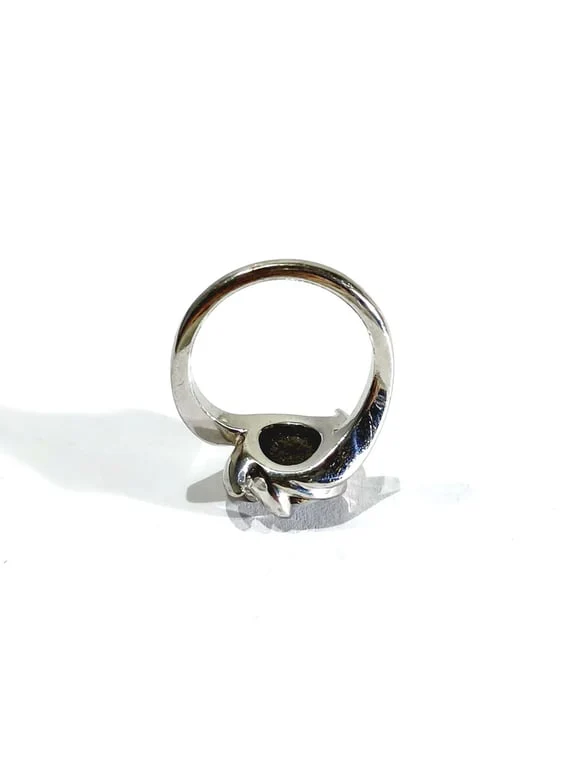 White gold and opal ring - Image 10
