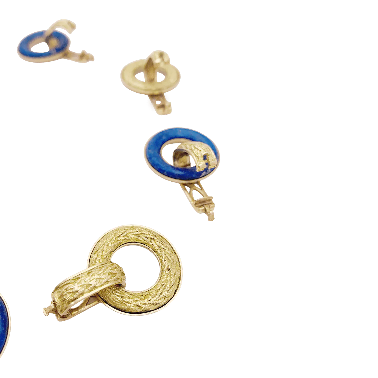 Yellow gold bracelet, lapis lazuli. - Image 4