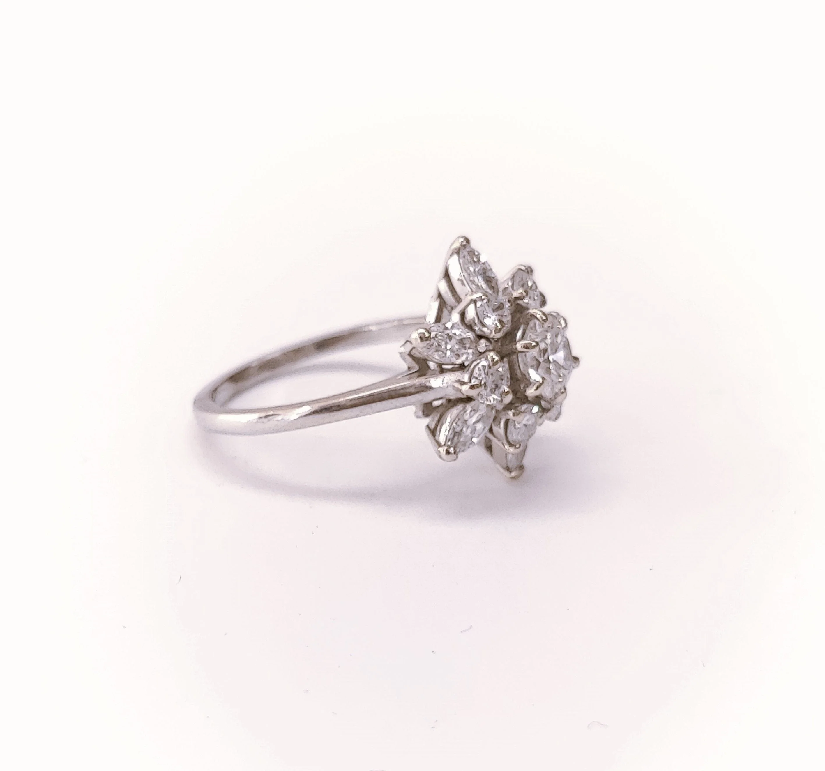 Snowflake ring in white gold & diamonds - Image 5