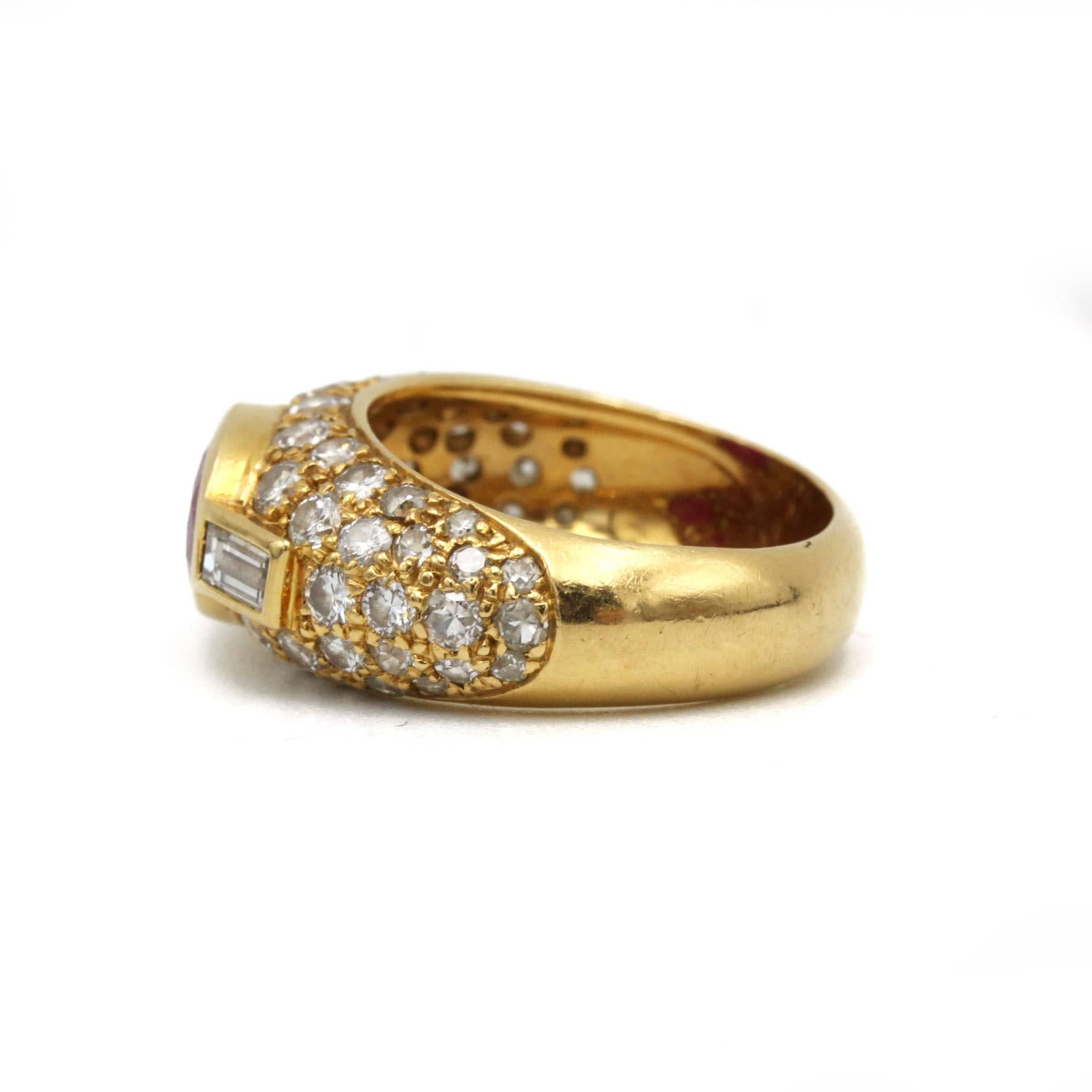 Ring - Yellow Gold, Diamonds & Rubies - Image 2