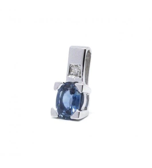 Sapphire And Diamond Pendant