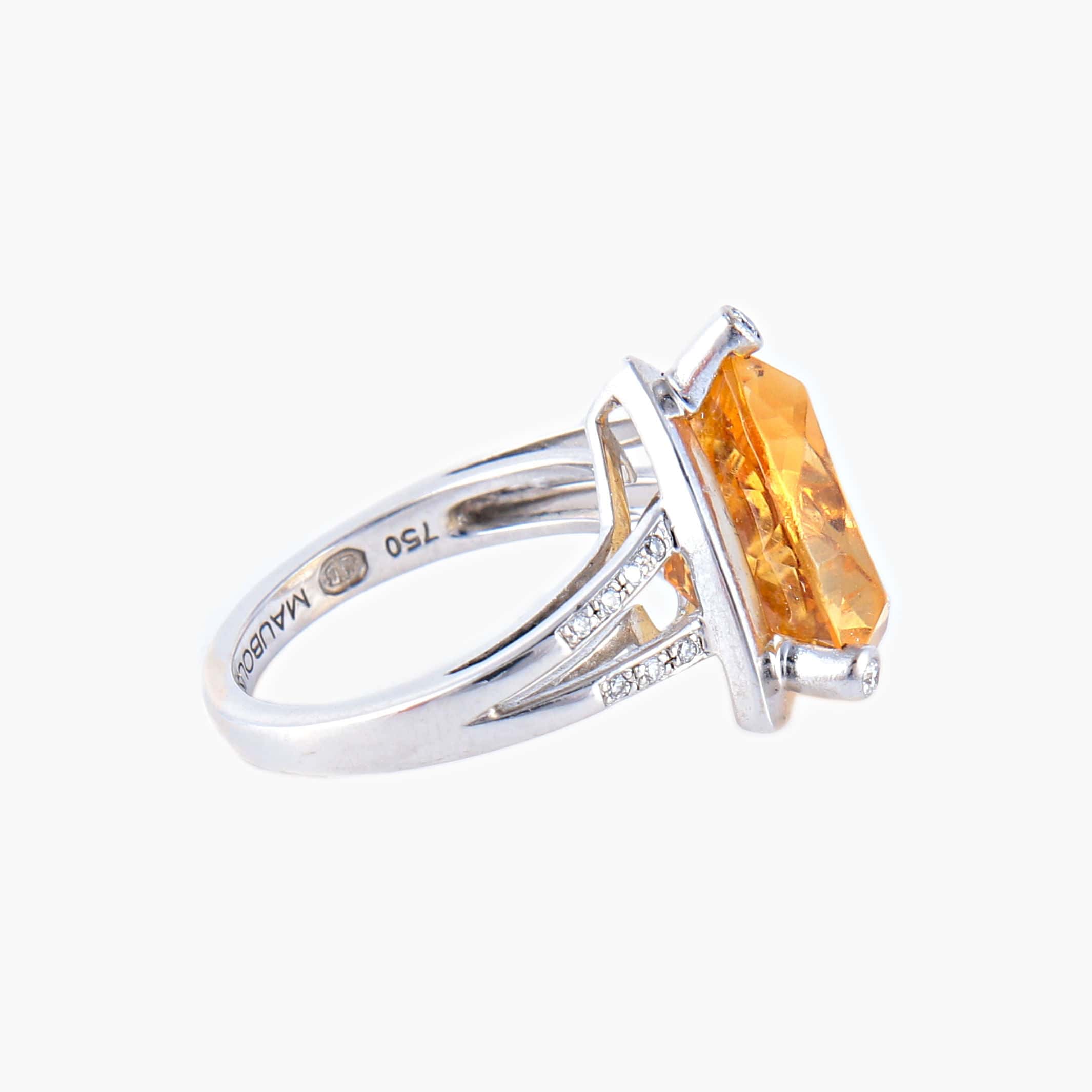 MAUBOUSSIN - Citrine Diamond Ring - Image 8