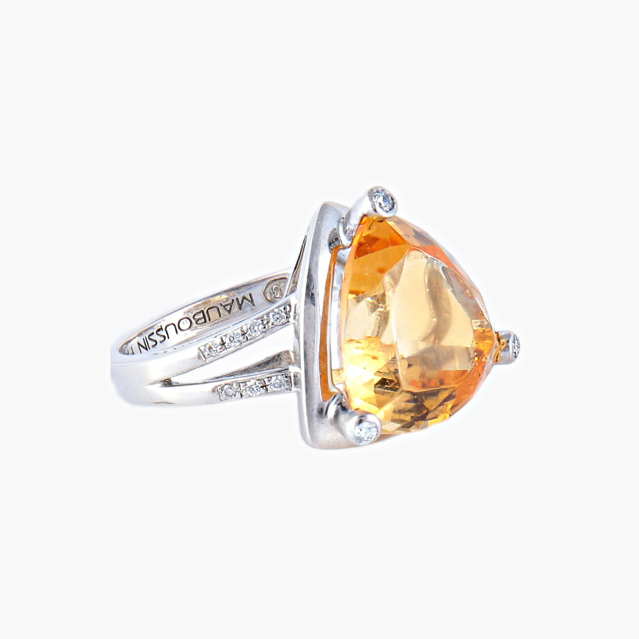 MAUBOUSSIN - Citrine Diamond Ring - Image 9