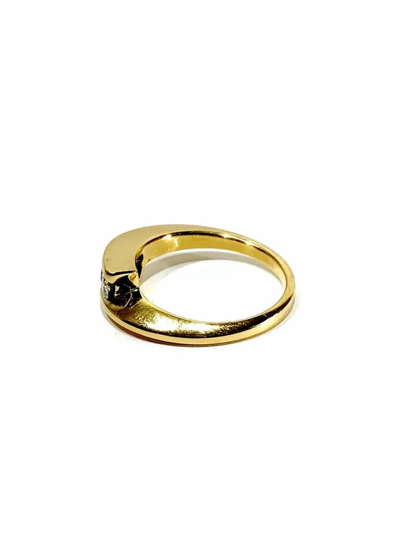 Wedding band gold and diamonds - Image 8