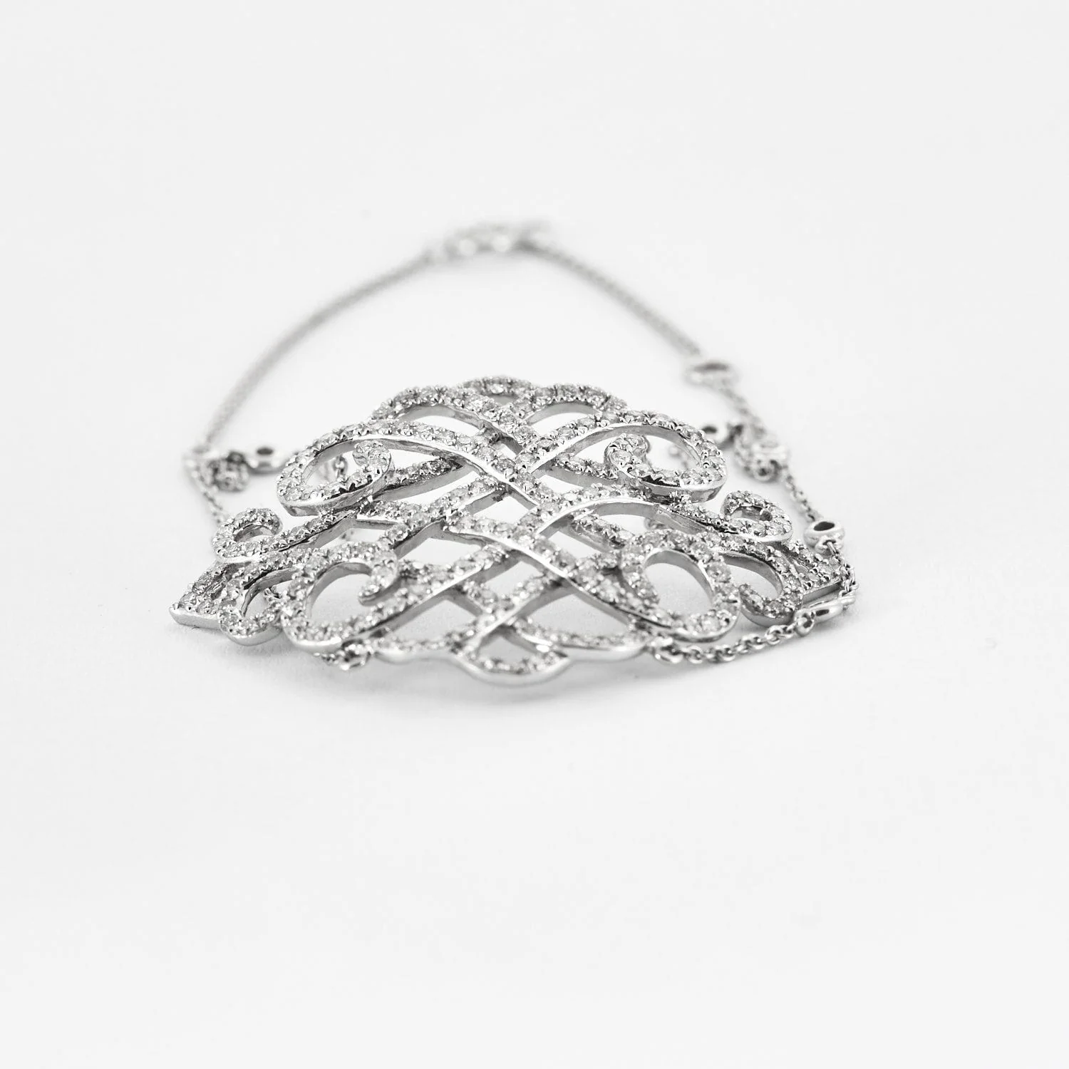 Bracelet Dentelle white gold diamonds - Image 3