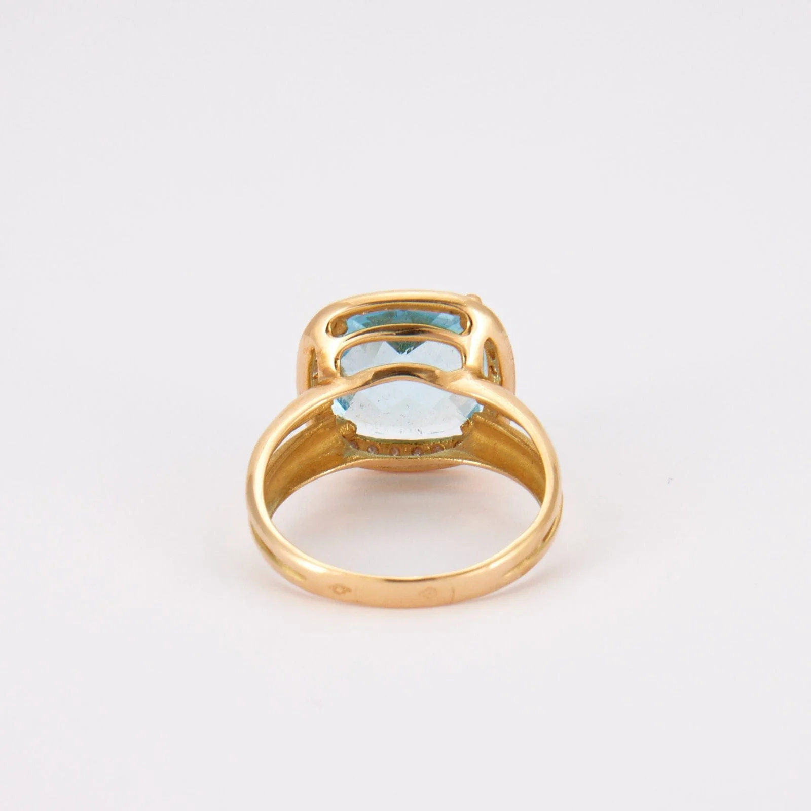 Blue Topaz Cocktail Ring - Image 5