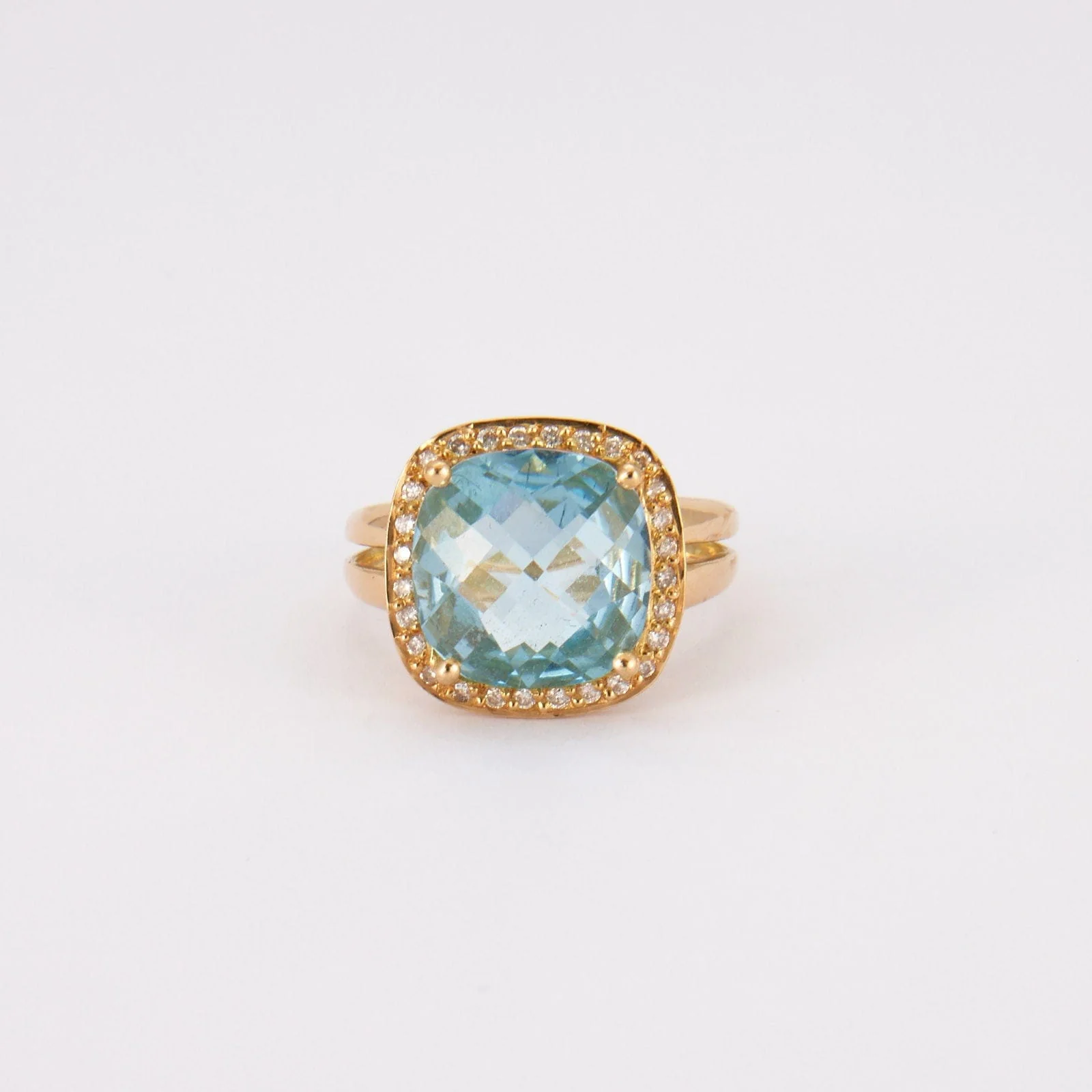 Blue Topaz Cocktail Ring - Image 6