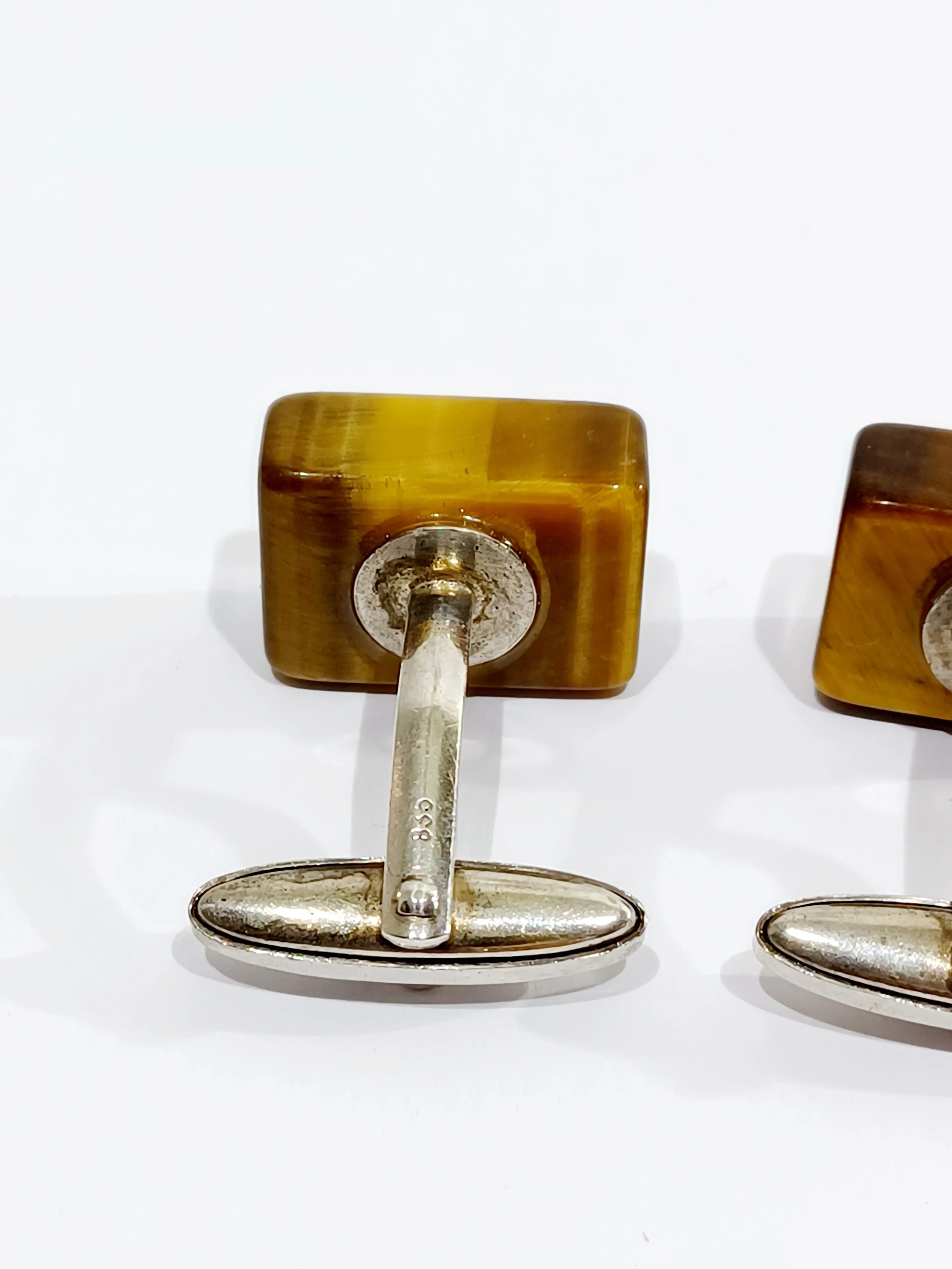 Cufflinks silver Eye of tiger - Image 10