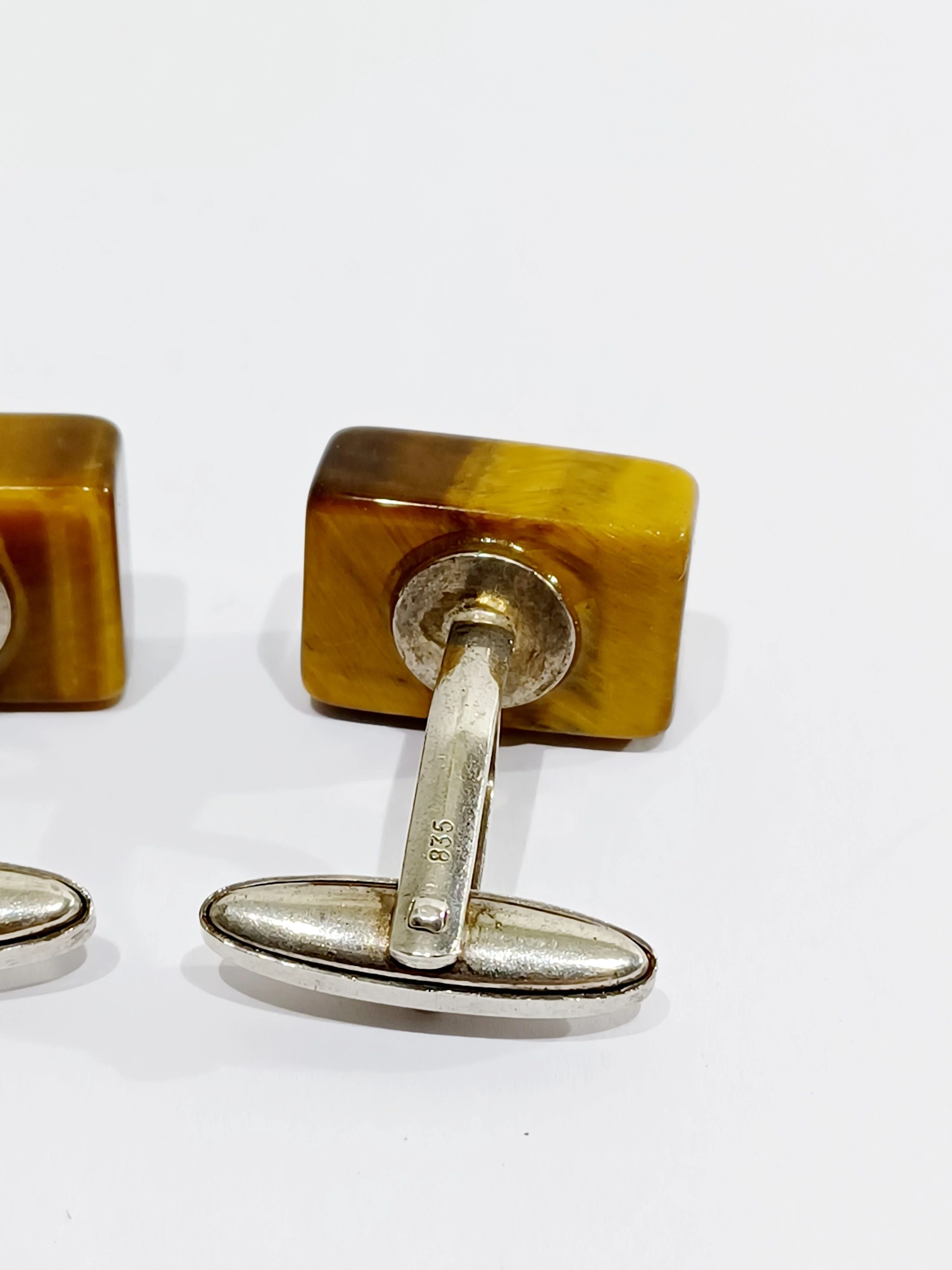 Cufflinks silver Eye of tiger - Image 11