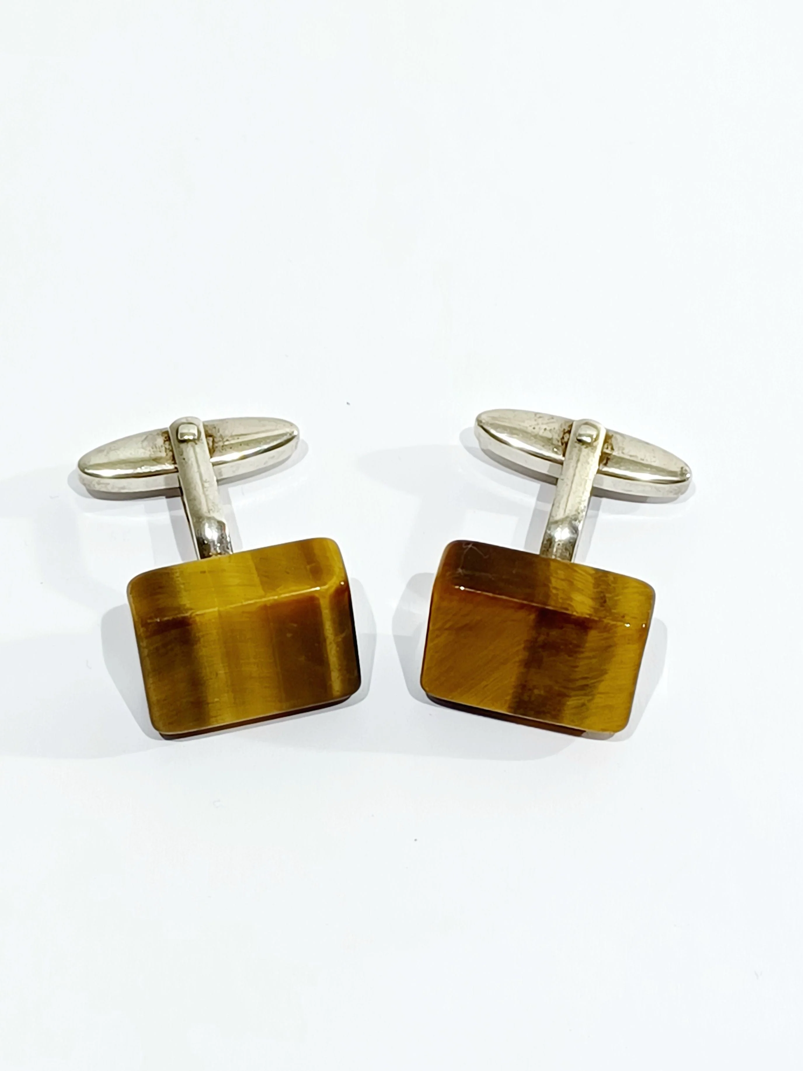 Cufflinks silver Eye of tiger - Image 4
