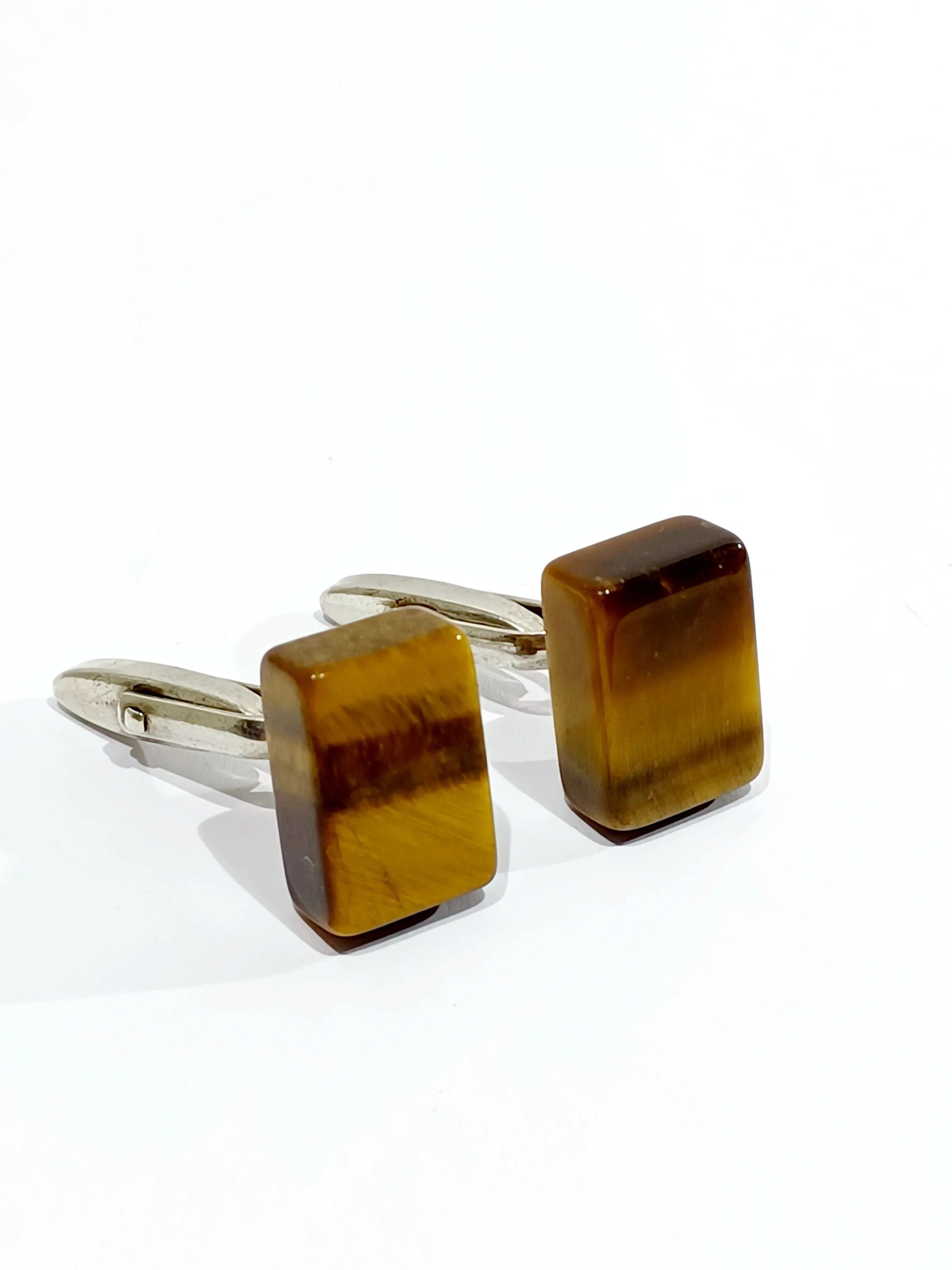 Cufflinks silver Eye of tiger - Image 5