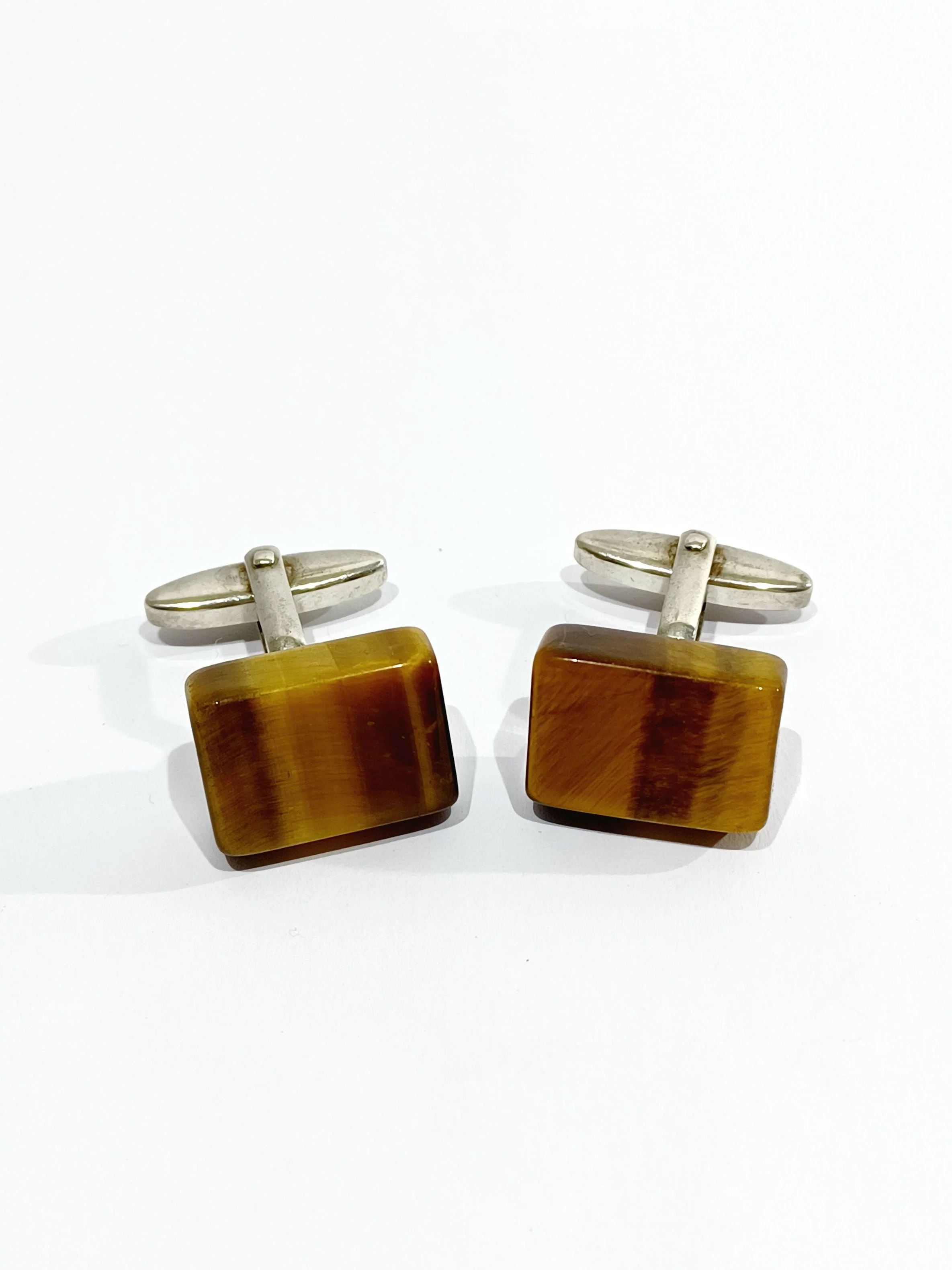 Cufflinks silver Eye of tiger - Image 8