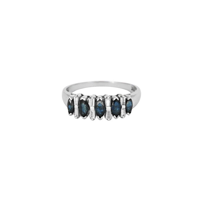 White gold sapphire ring - Image 3