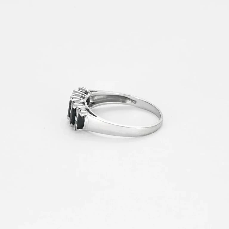 White gold sapphire ring - Image 6