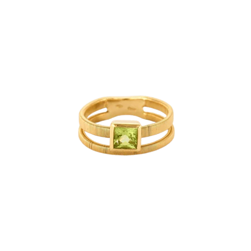 DOUBLE PERIDOT RING