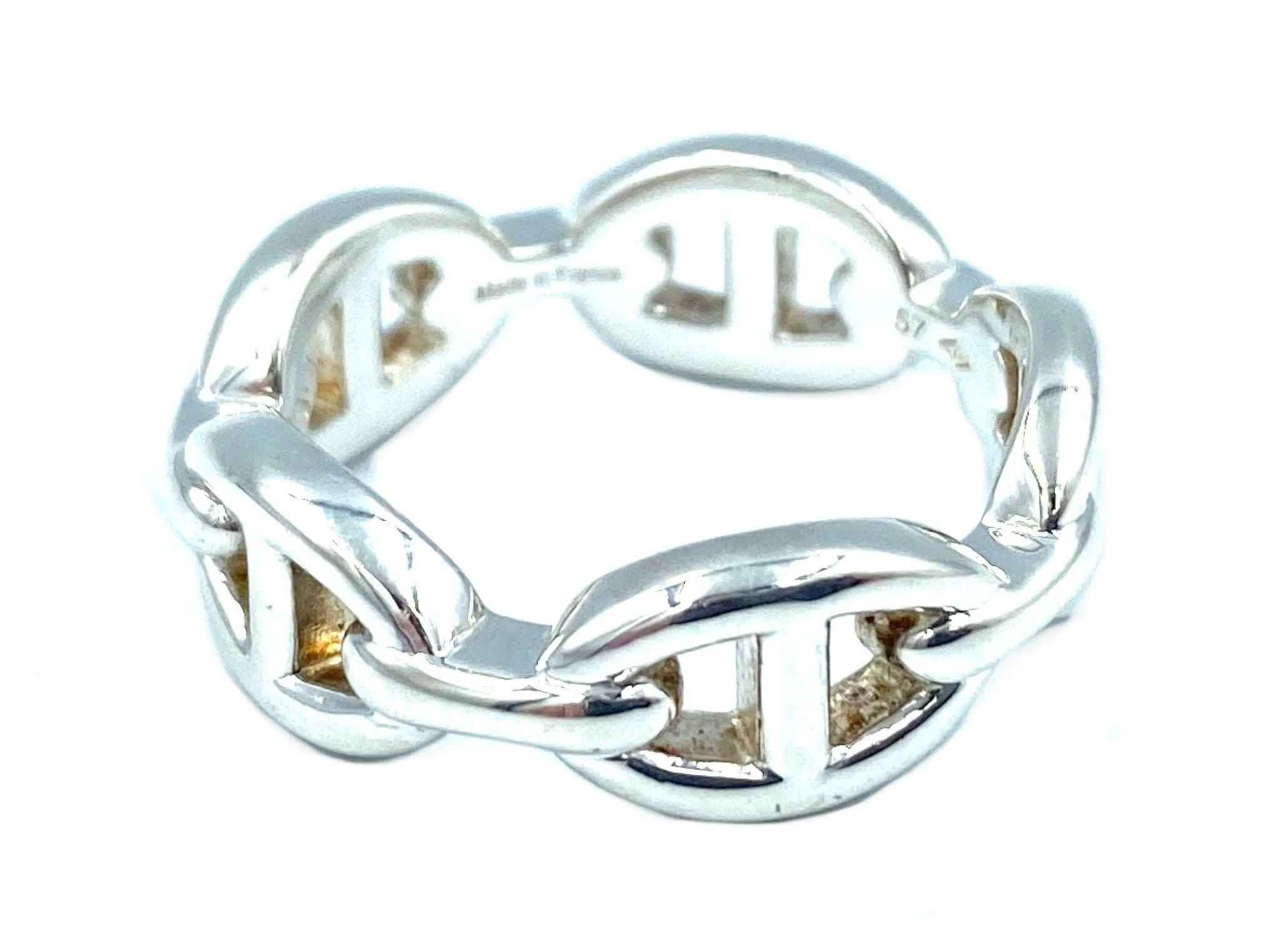 HERMES. Unchained Anchor Chain Ring silver - Image 4