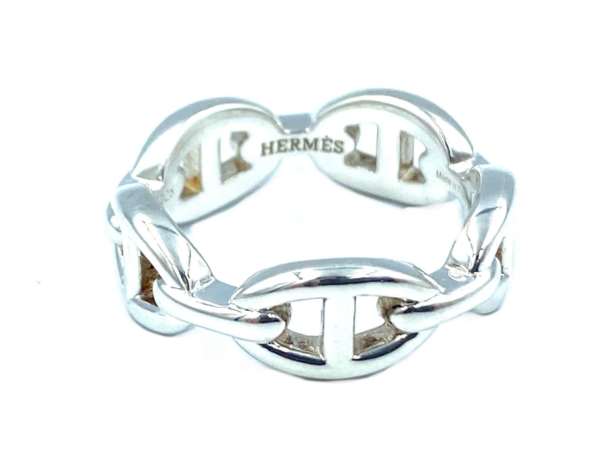 HERMES. Unchained Anchor Chain Ring silver - Image 5