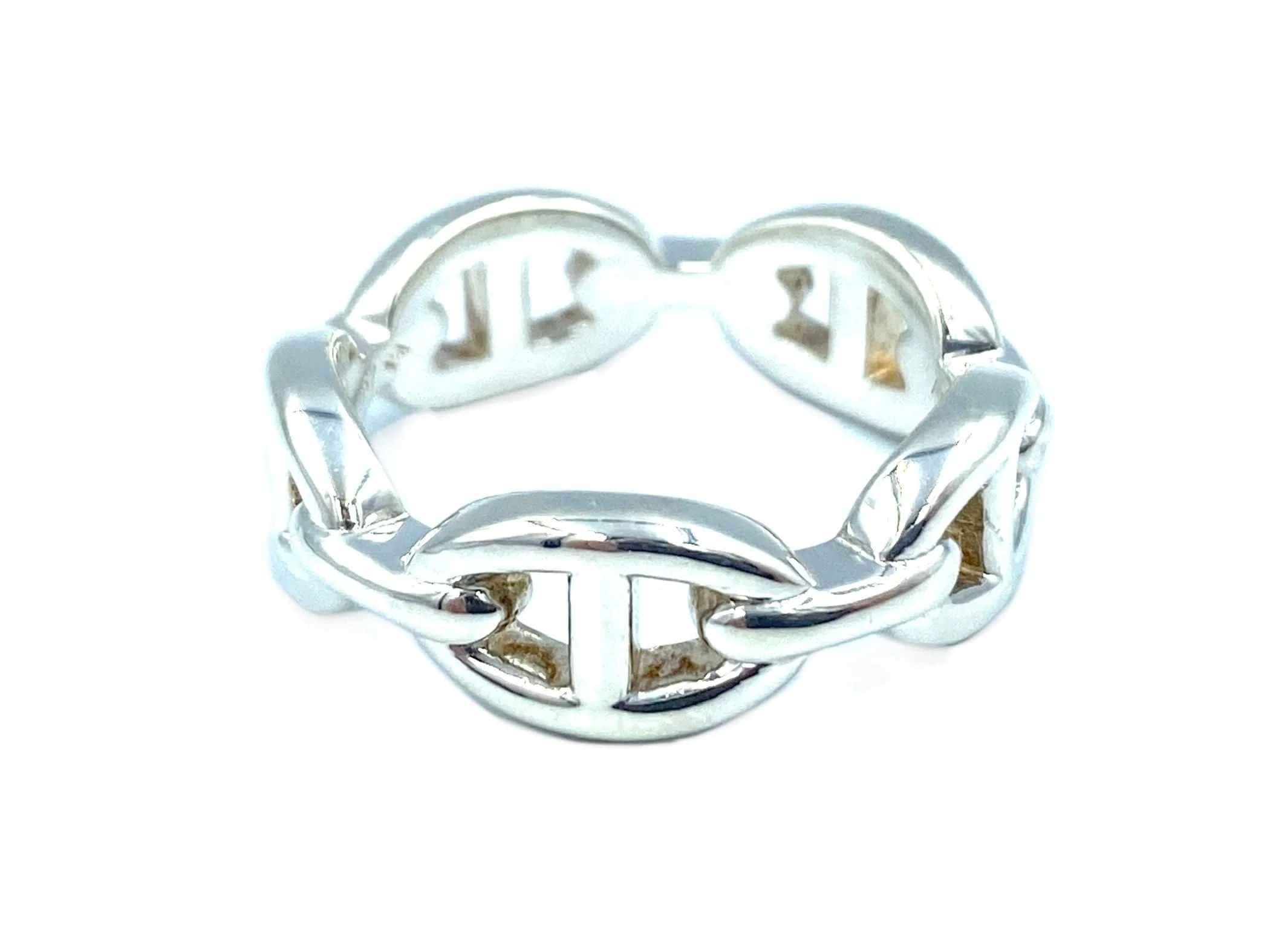 HERMES. Unchained Anchor Chain Ring silver - Image 6